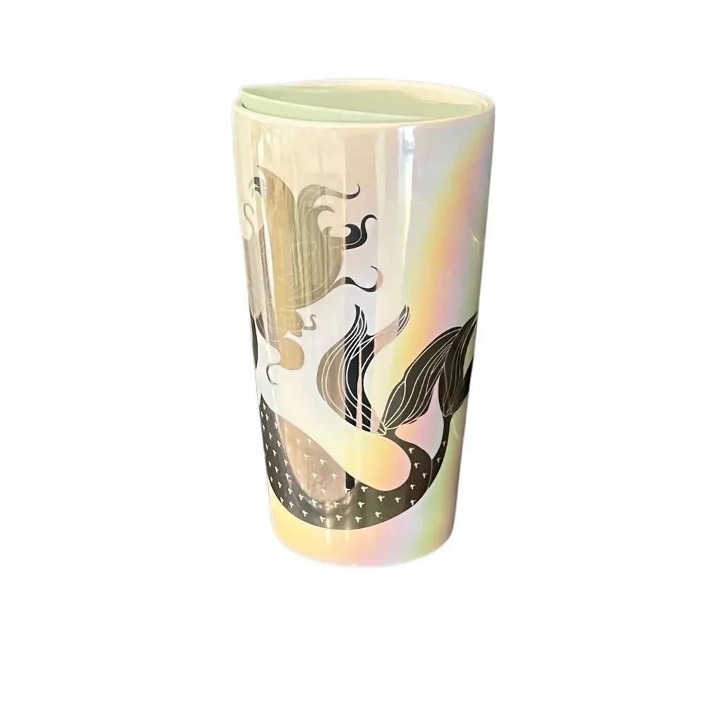 Starbucks 2021 Winter Holiday Mermaid Iridescent Ceramic Travel Mug 355ml